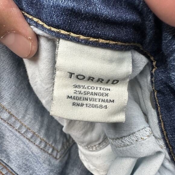 Torrid Womens Jeans Size 16 High Rise Distressed Dark Wash Pants - Picture 14 of 14